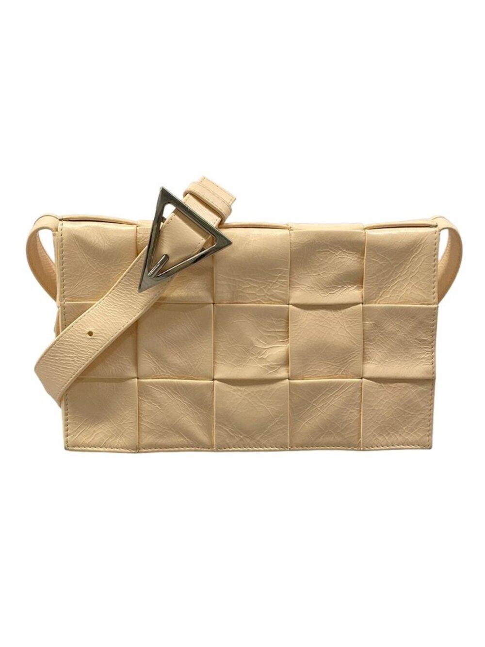 Bottega Veneta Shoulder Bag Cassette Pink Beige Crossbody Leather